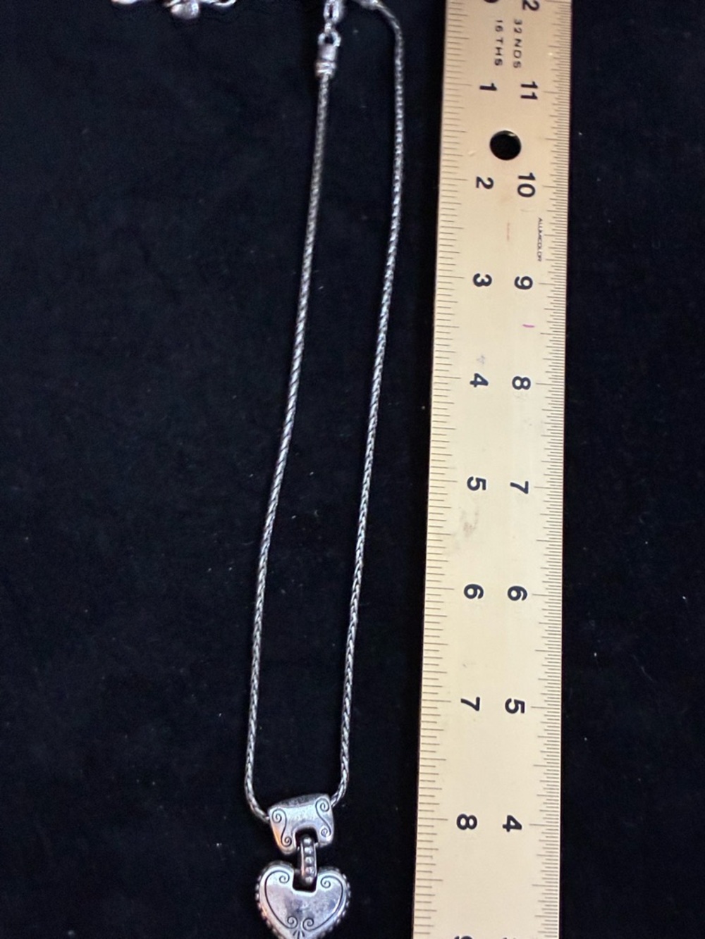 Vintage Brighton SilverTone  Chain
Necklace Heart Pendant - Picture 9 of 10